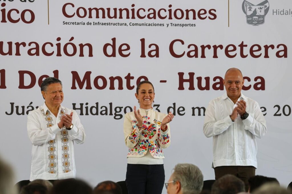 Presidenta de México inauguró autopista Real del Monte-Huasca