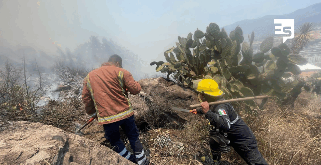 CON EL VIENTO EN CONTRA CONTROLARON Y APAGARON INCENDIO