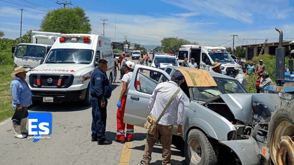 Choque deja bebita sin vida y tres personas heridas