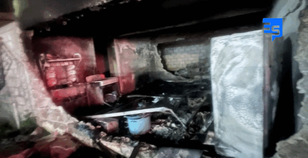 Estallido de gas en vivienda deja una persona lesionada entre escombros