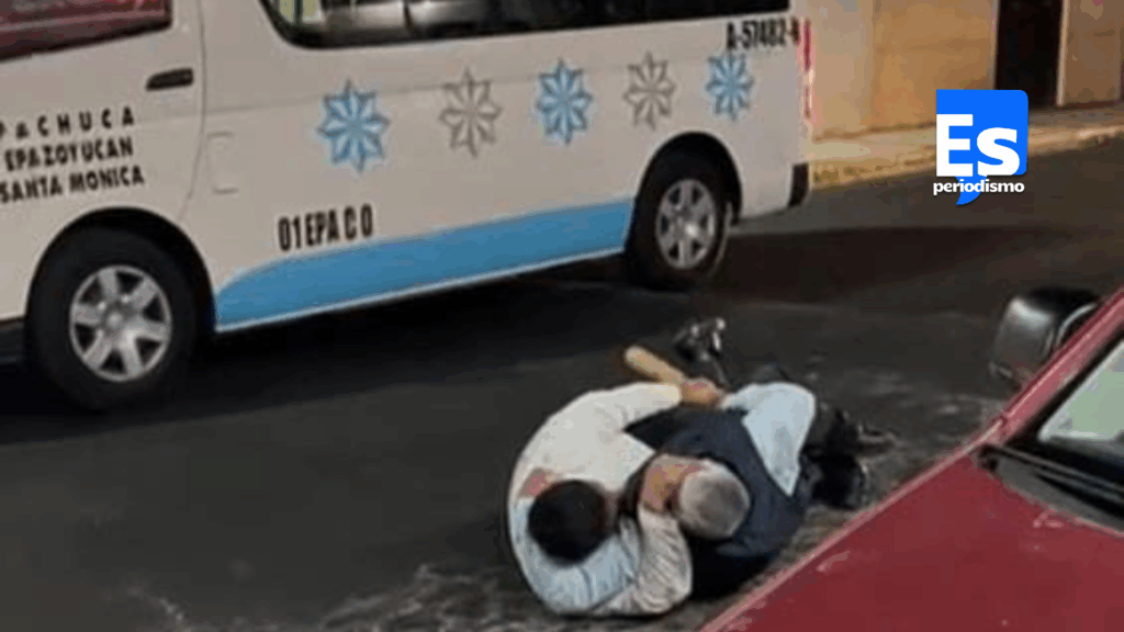 Chóferes de combi llegan a los golpes