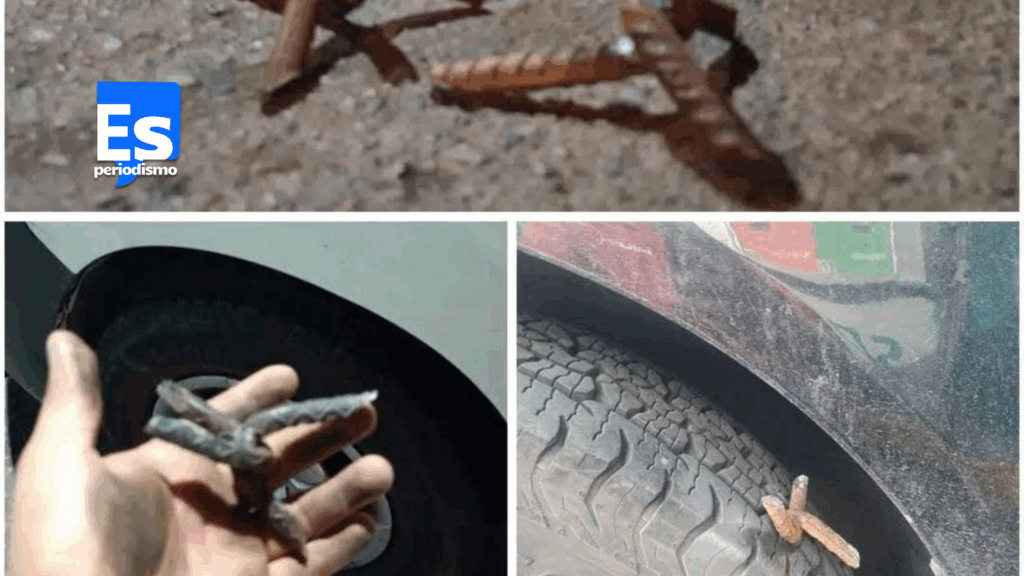 Reportan “poncha llantas”