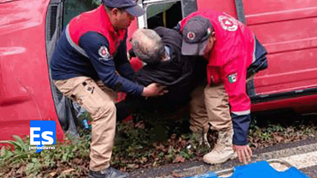 Gringo resulta lesionado al volcar