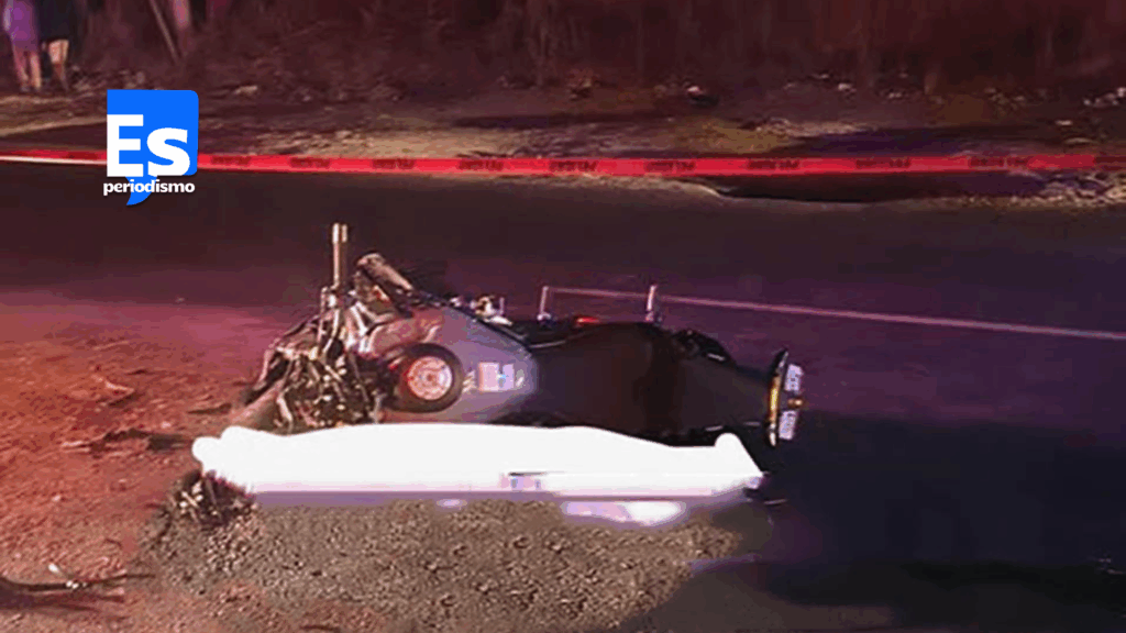 Motociclista accidentado de muerte
