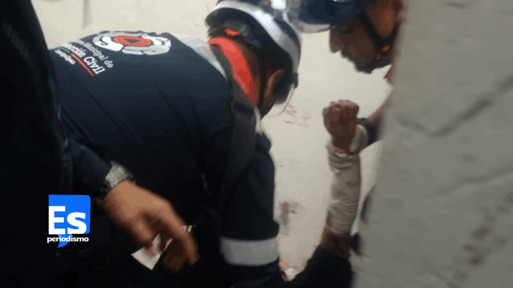 Se mordió causándose grave herida