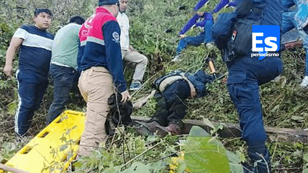 Murió al caer con camioneta a
