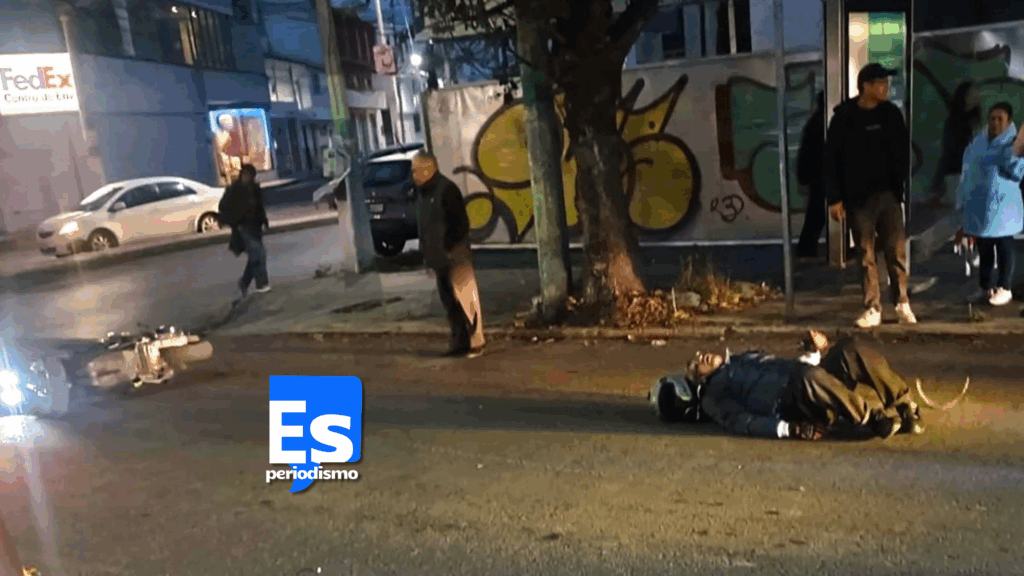 Lesionado al derrapar su motocicleta