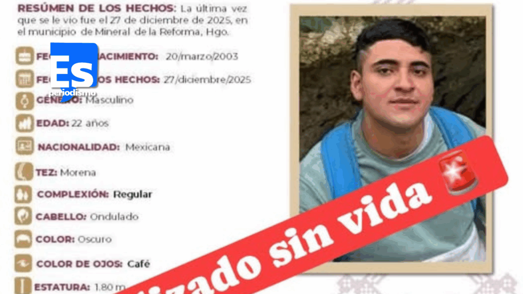Localizan sin vida a joven desaparecido