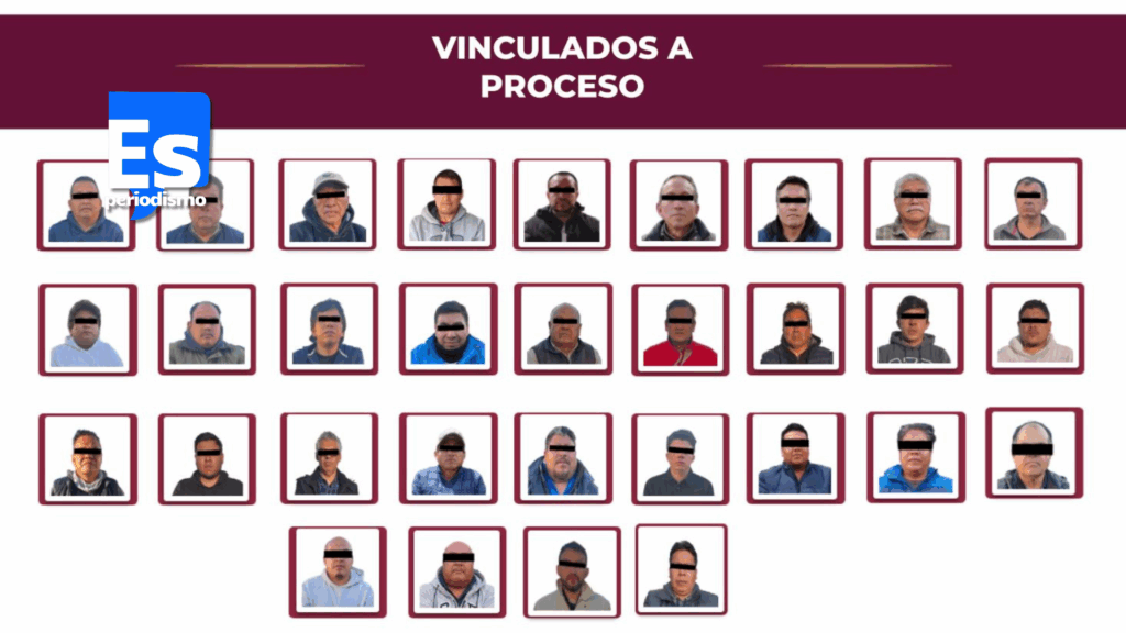 En esa misma fecha, las 31 personas restantes, investigadas por resistencia de particulares y pandilla, y una de ellas además por portación de arma de fuego, se acogieron a la duplicidad del plazo de 144 horas para resolver su situación jurídica; y ayer por la tarde, la PGJEH obtuvo de la autoridad judicial el auto de vinculación a proceso. Los probables responsables permanecen en prisión preventiva justificada. Se estableció un plazo de dos meses para el cierre de la investigación complementaria.