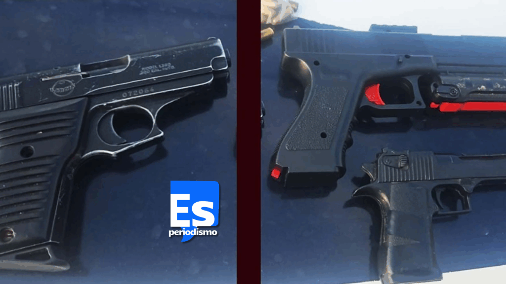 Aseguran a dos personas con arma