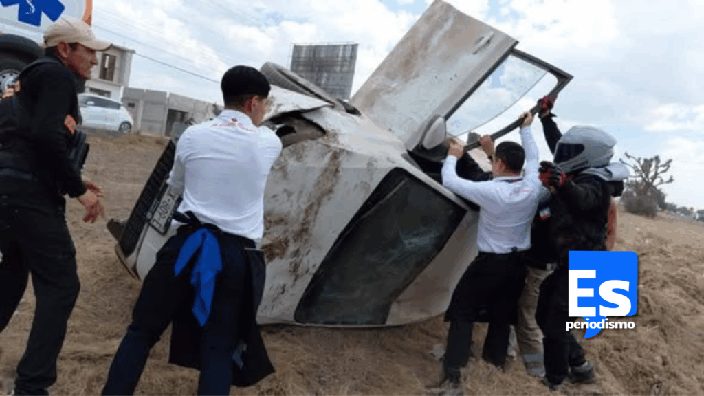 Lesionados por salida del camino