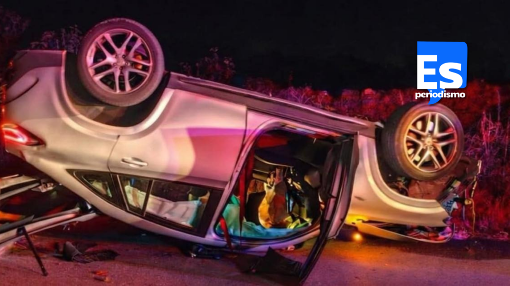 Lujosa e inestable camioneta termina