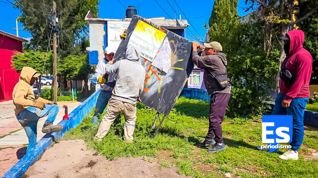 Retiran estructuras irregulares