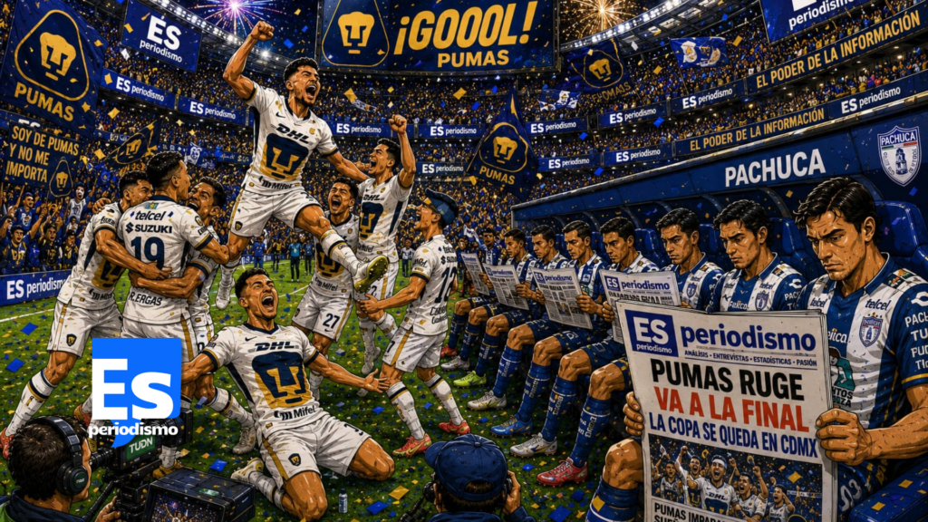 CONSTANCIO CORTÉS CDMX. – Cuando un equipo juega a no perder, normalmente termina perdiendo, y eso le ocurrió a los Tuzos del Pachuca, que intentaron manejar la ventaja obtenida como locales, y cuando se vieron en desventaja quisieron reaccionar y fue demasiado tarde, quedando fuera de la gran final al perder ante Pumas por 1-0, para darle el paso a la final a los universitarios con empate a uno en el global por la mejor posición en la tabla. Antes que anotar el segundo gol, Pumas sabía que debía convertir el primero para empatar el marcador global. Por ello estableció un cerco de disparos sobre el arco hidalguense, creando varias oportunidades de gol que desperdiciaron increíblemente a través de Morales. Pachuca aguantó pie firme, intentando responder con contragolpes con la velocidad de Kennedy y Valencia, pero sin inquietar a Keylor Navas. Tras media hora de juego, la tónica no cambiaba, Pumas encima, pero sin concretar, a cambio el árbitro, perdonó la roja a Nathan Silva central universitario tras una entrada por atrás sobre Valencia. La primera mitad finalizó con una lucha en medio campo con muchas faltas y piques entre los futbolistas que jugaban al límite del reglamento. ERROR Y TRIUNFO UNIVERSITARIO Pumas volvió al ataque y su “necedad” tuvo recompensa a los 56 minutos, con anotación de Jordan Carrillo, quien cobró un tiro libre desde fuera del área, el arquero hidalguense en claro error quiso adivinar la trayectoria, se movió a poste contrario y el seleccionado nacional lo sorprendió pateando al poste que debió estar cubriendo. Pachuca intentó reaccionar, pero abusó de los pases laterales y ya sobre el tiempo, Rondón tuvo la mejor opción de todo el partido para los Tuzos, pero tras controlar en el área universitaria, voló su disparo y a otra cosa. Con este resultado la final será totalmente capitalina entre Pumas y Cementeros con horario y estadio de Cruz Azul por definir