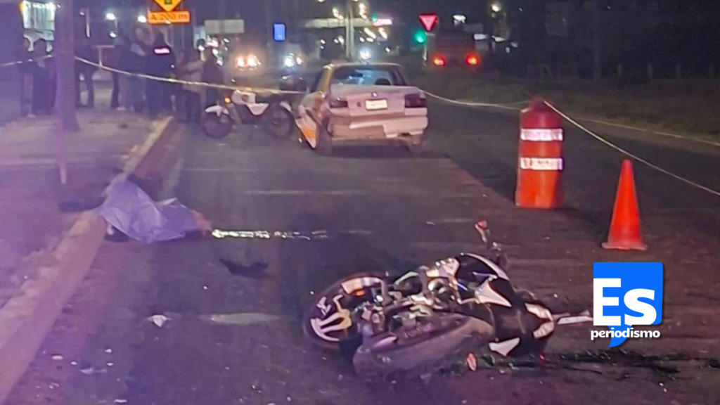 Choca motociclista por alcance