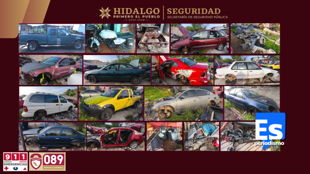 Les cayó la ley en almacén de vehículos robados