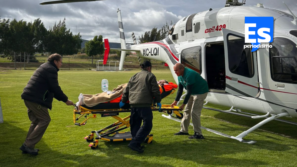 Traslado aéreo de paciente desde Ixmiquilpan