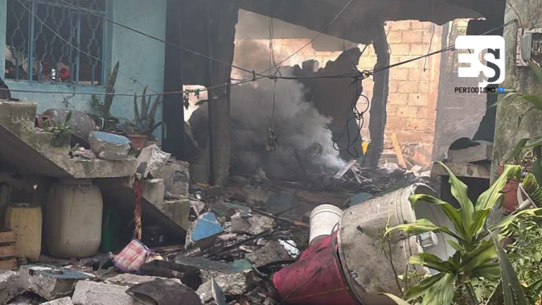 Explosión por gas en una casa