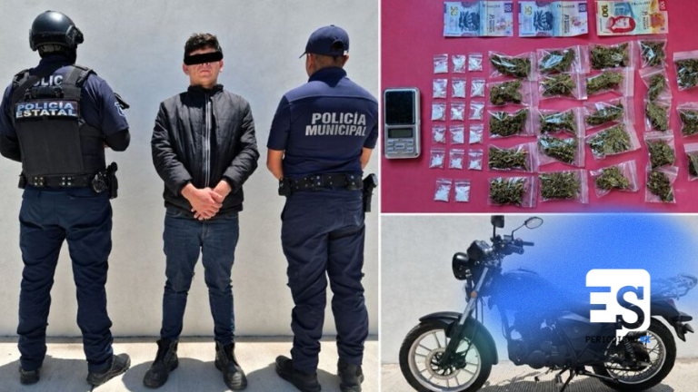Progreso de Obregón.- Un sujeto fue detenido en posesión de varias dosis de enervantes y una motocicleta robada. La captura se llevó a cabo por efectivos de la Policía Estatal, indicando que el inculpado al ver a las autoridades en un retén intentó evadirlos, por lo que fue interceptado para realizarle una inspección. La intervención permitió el aseguramiento de 23 dosis de hierba verde con características similares a la marihuana, 17 dosis de sustancia granulada con características propias del cristal, así como una báscula gramera. Durante la revisión, los elementos policiacos también recuperaron una motocicleta con reporte de robo vigente, la cual presentaba alteraciones en sus medios de identificación, por lo que fue asegurada como parte de las investigaciones. La persona detenida, junto con la presunta droga, la báscula y el vehículo, fue puesta a disposición de la autoridad competente, que determinará su situación jurídica y dará seguimiento a las investigaciones correspondientes.
