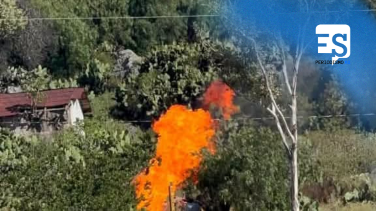 POR INCENDIO EN DUCTO DESALOJAN VIVIENDAS