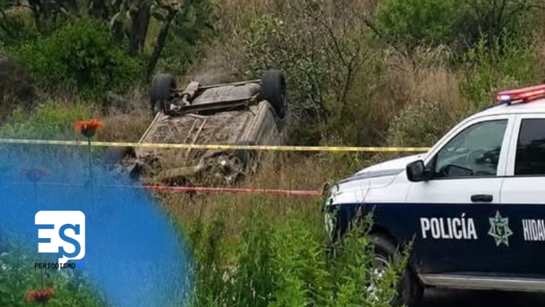 Conductor pierde la vida en volcadura