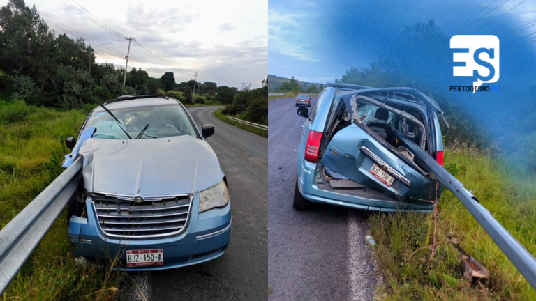 Automovilista se incrusta contra una barra