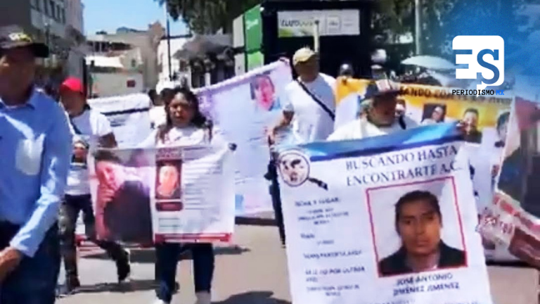 Madres buscadoras marchan en Pachuca