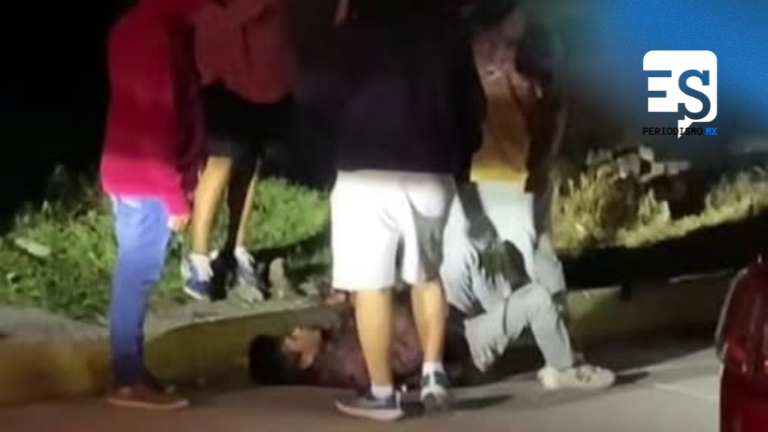 Vecinos golpean y retienen