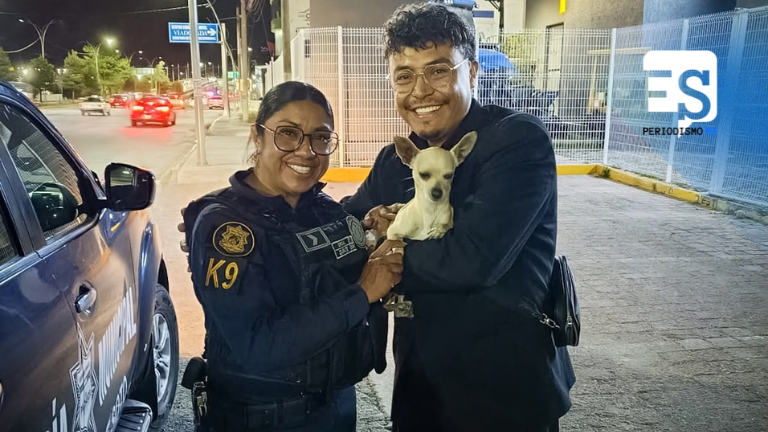 Unidad K9 auxilió a perrito